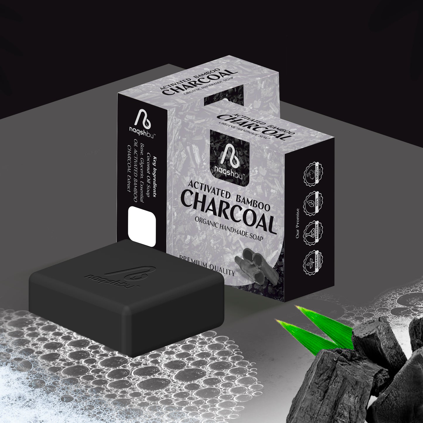 Activated Bamboo Charcoal Organic Handmade Soap